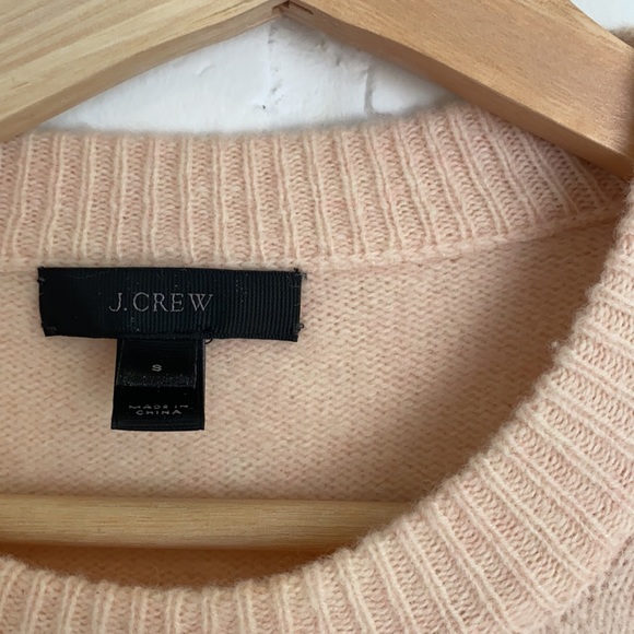 Pink Jcrew Ruffle Front Marino Wool Sweater - Picture 3 of 8